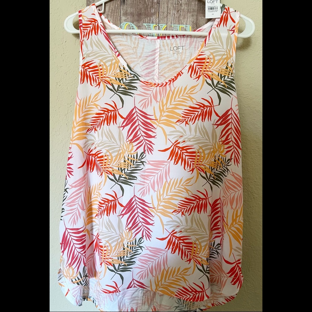 NWT Loft multi color leaf shirt